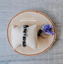 Carica l'immagine nel visualizzatore di Gallery, Bracciale Ossidiana Fiocco di Neve scagliette