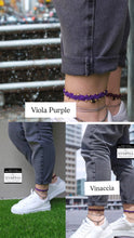 Carica l&#39;immagine nel visualizzatore di Gallery, Cavigliera viola purple con Tormalina
