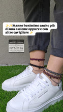 Carica l&#39;immagine nel visualizzatore di Gallery, Cavigliera nera con Tormalina
