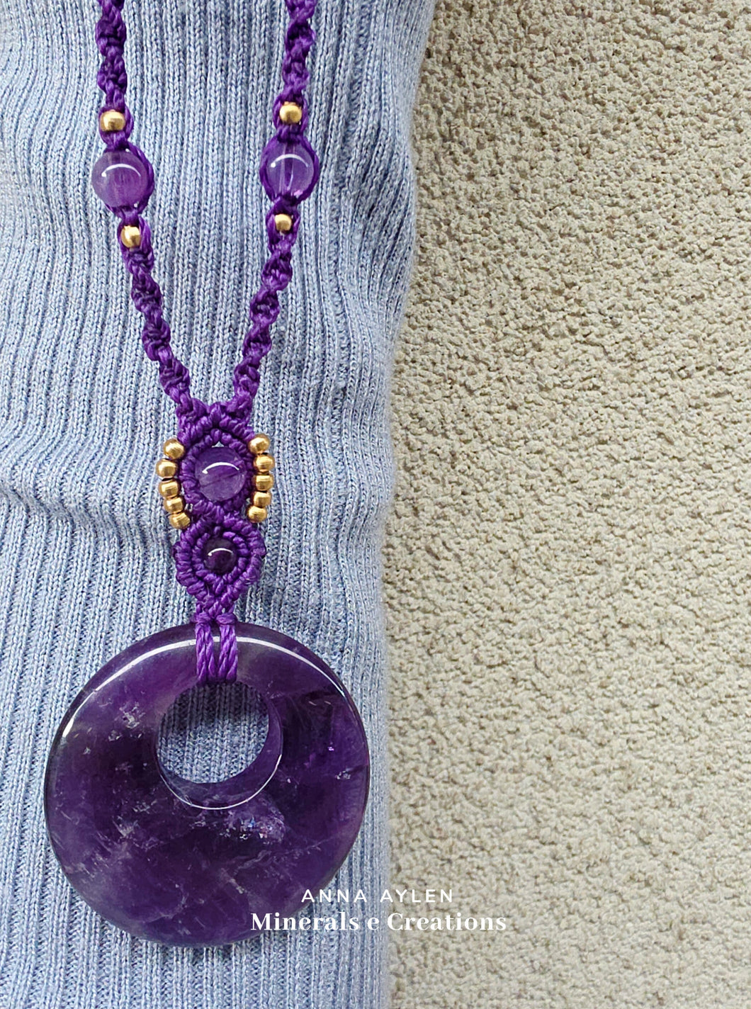 Collana Ametista filo viola