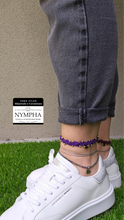 Carica l&#39;immagine nel visualizzatore di Gallery, Cavigliera viola purple con Tormalina
