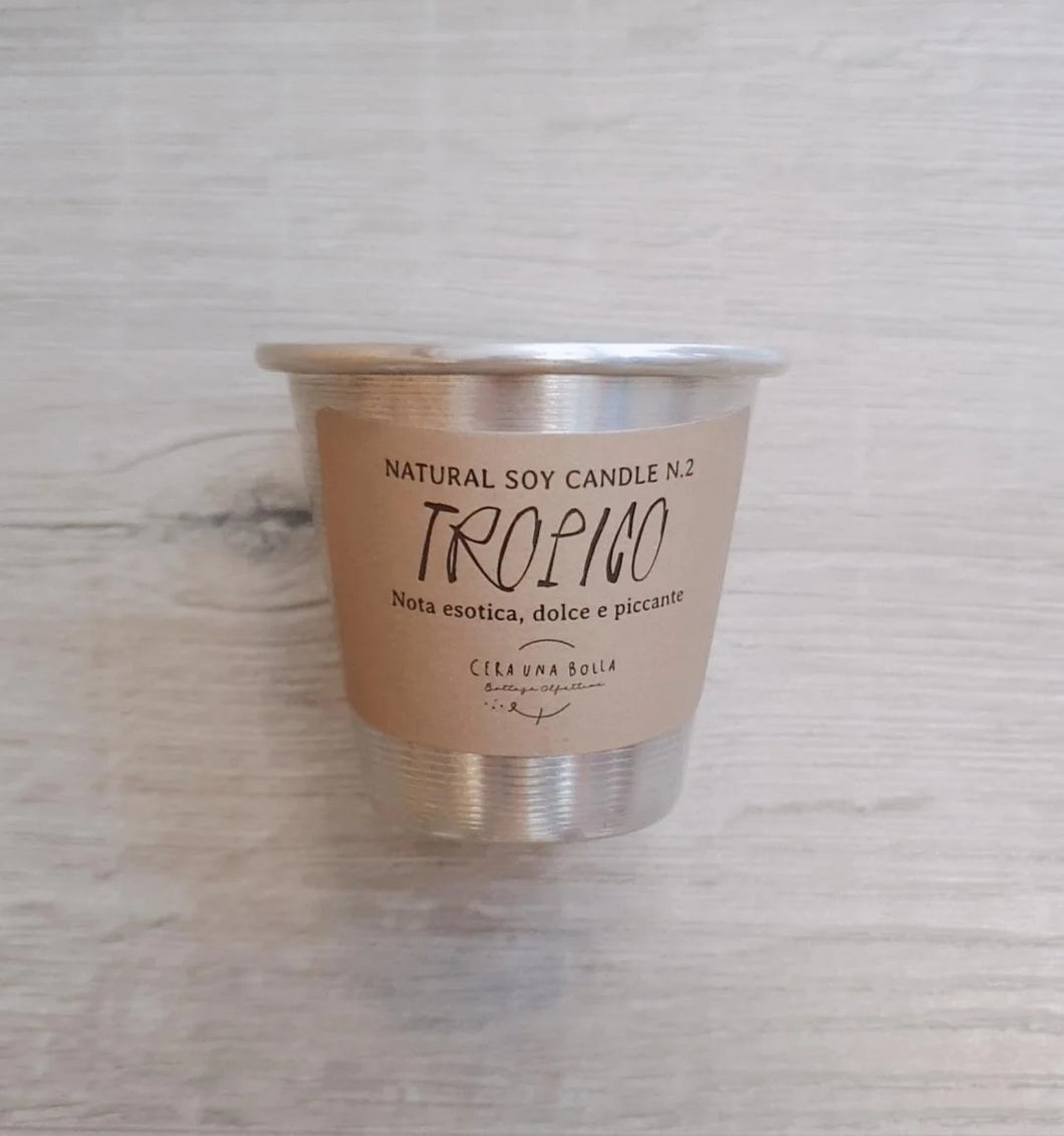 Tropico Candela Steel Candle 60g, Nota esotica, dolce e piccante