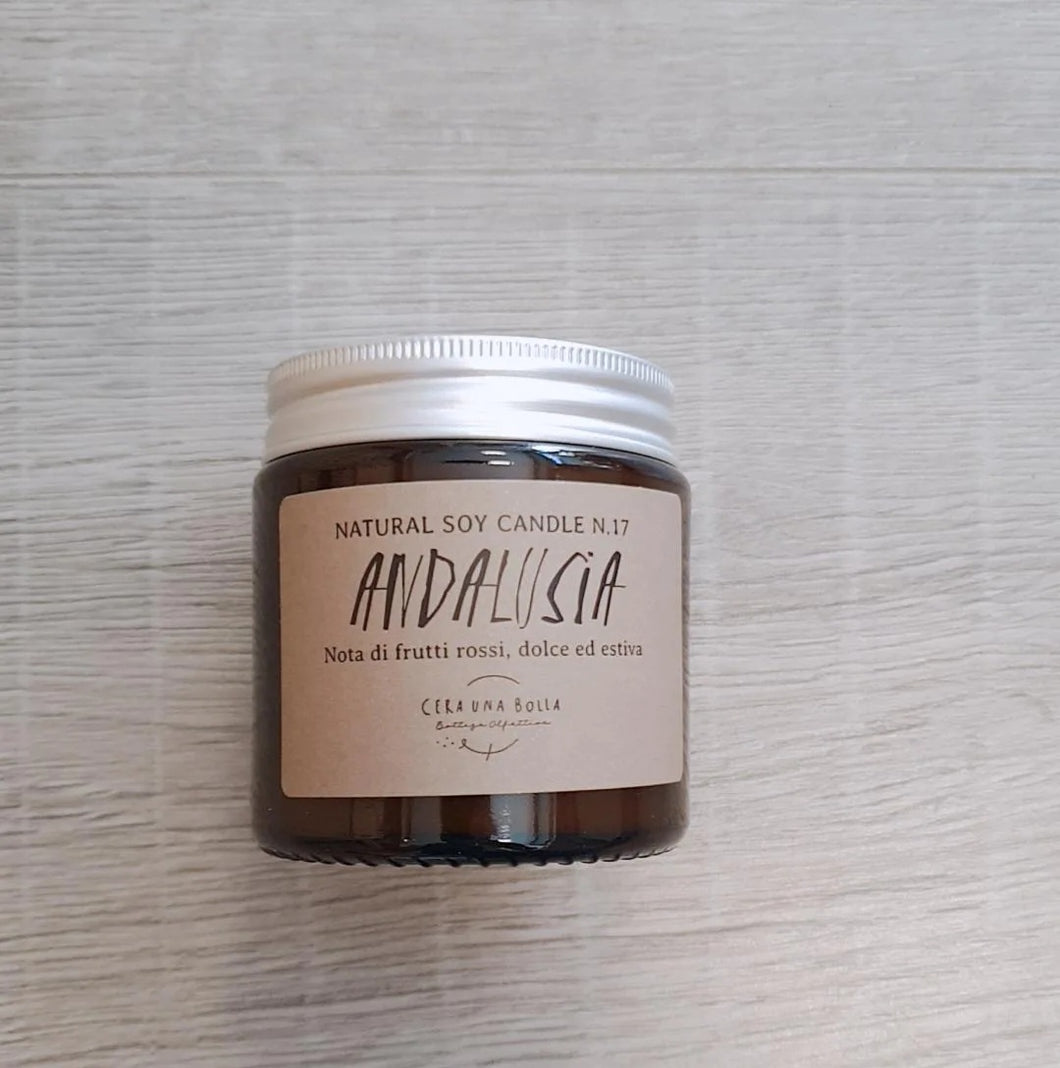 Andalusia Candela Elegance Candle 120g, Nota di frutti rossi, dolce ed estiva
